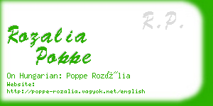rozalia poppe business card